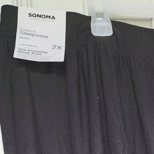 Black 2X mid rise, straight fit pants